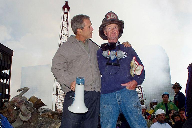 <b>9/11</b> firefighter Bob Beckwith who stood next to Bush in famous ...