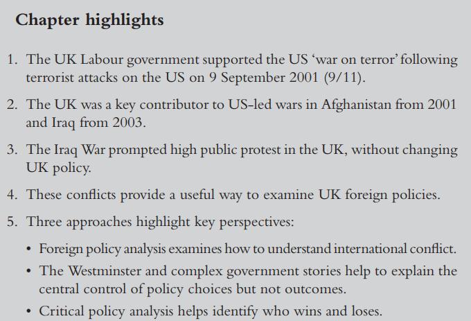 Chapter 11: Foreign Policy and the War on Terror | Paul Cairney ...