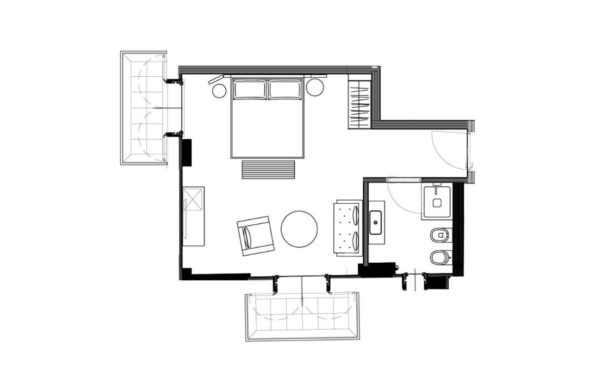 Deluxe Doppelzimmer mit Balkon und Meerblick