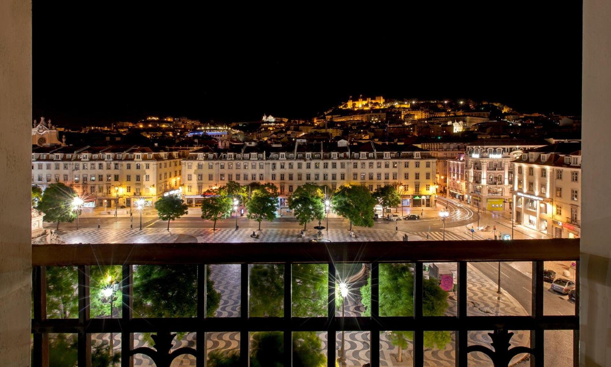 Doppel-/Zweibettzimmer mit Blick auf den Rossio-Platz