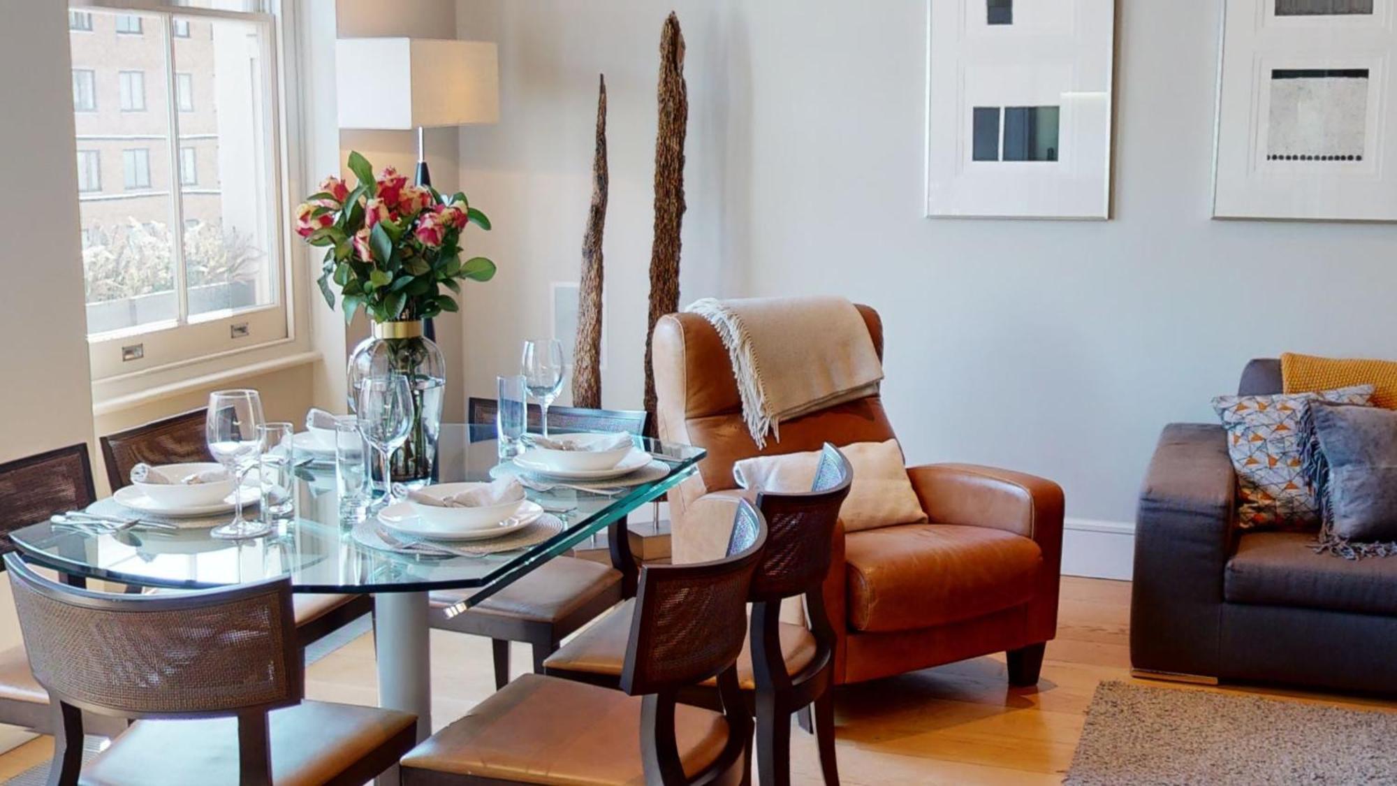 Apartment mit 1 Schlafzimmer und Gartenblick