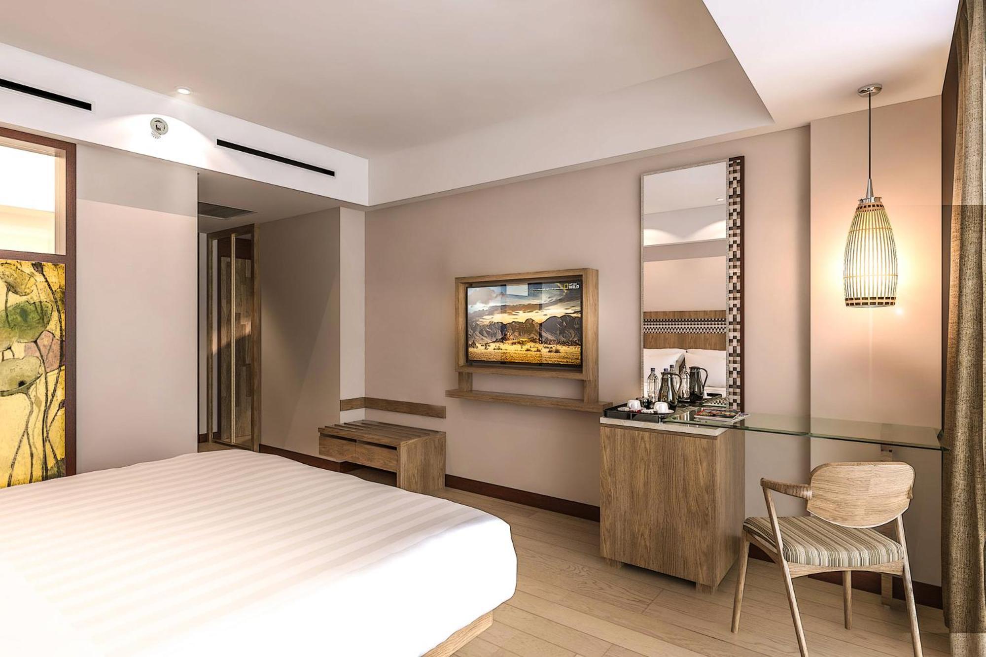 Deluxe King Room with Terrace and Free Shuttle Service to Double-Six Beach
